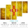80 x 42 TOTAL - New Mexico Flag Grunge Wall Art Canvas Print rustic 5 Panel Z Cut Split. State Flag Home decor view 2