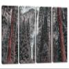 80 x 50 TOTAL - Yosemite falls Canvas Print Wall Art faded 4 Panel Split Waterfall Yosemite National Park view 1