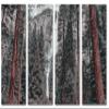 80 x 50 TOTAL - Yosemite falls Canvas Print Wall Art faded 4 Panel Split Waterfall Yosemite National Park view 2