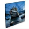 24 x 16 - Bonsai Rock Canvas Print Wall Art at Lake Tahoe dark blue sky Landscape Art view 1