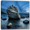24 x 16 - Bonsai Rock Canvas Print Wall Art at Lake Tahoe dark blue sky Landscape Art view 2