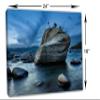 24 x 16 - Bonsai Rock Canvas Print Wall Art at Lake Tahoe dark blue sky Landscape Art view 3
