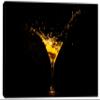 54 x 36 - Yellow Cocktail Splash Canvas Print Wall Art view 2