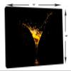 54 x 36 - Yellow Cocktail Splash Canvas Print Wall Art view 3