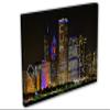 24 x 16 - Chicago Cubs skyline at night Canvas Print Wall Art view 1
