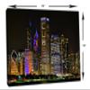 24 x 16 - Chicago Cubs skyline at night Canvas Print Wall Art view 3