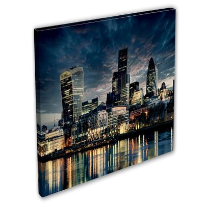 24 x 16 - London Skyline Wall Art Canvas Print dramatic London, England FIDI Art Print
