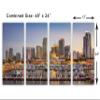48 x 24 TOTAL - Miami, Florida skyline Canvas Print Wall Art. 4 Panel Split, Oceanfront Wall Art view 3