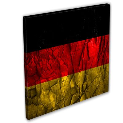 24 x 16 - Germany Flag Canvas Print Wall Art stone effect. Country Flag home decor