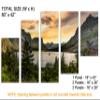 80 x 42 TOTAL - Montana Glacier National Park Canvas Print Wall Art beige skies 5 Panel Z Cut Split Landscape Print view 3