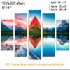 80 x 42 TOTAL - Mt Wilbur Canvas Print Wall Art 5 Panel Diamond Split Swiftcurrent Lake at Glacier National Park view 3