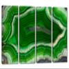 64 x 40 TOTAL - Agate Slice Wall Art Canvas Print green 4 Panel Split agate stone slice wall art print view 1
