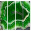 64 x 40 TOTAL - Agate Slice Wall Art Canvas Print green 4 Panel Split agate stone slice wall art print view 2