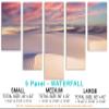 80 x 42 TOTAL - White Sands Canvas Prints Wall Art pink skies 5 Panel Waterfall Split Alamogordo, NM National Park view 2