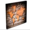 18 x 12 - Wood Style World Map. Canvas Print Wall Art view 1