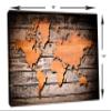 18 x 12 - Wood Style World Map. Canvas Print Wall Art view 3