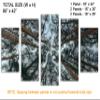 80 x 42 TOTAL - Cedars Trees Canvas Print Wall Art 5 Panel Diamond Split Abstreact Tree Forest Art Print view 3