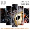 80 x 42 TOTAL - Carnival Mask, Feathers Canvas Print. 5 Panel Diamond Split Wall Art view 3