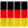 64 x 40 TOTAL - Germany Flag Canvas Print Wall Art cracked effect - 4 Panel Split. Country Flag home decor view 2