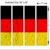 64 x 40 TOTAL - Germany Flag Canvas Print Wall Art cracked effect - 4 Panel Split. Country Flag home decor view 3