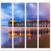 64 x 40 TOTAL - Cocoa Beach FL docks Canvas Print Wall Art - 4 Panel Split. Home Decor, wall decoration view 2