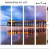 64 x 40 TOTAL - Cocoa Beach FL docks Canvas Print Wall Art - 4 Panel Split. Home Decor, wall decoration view 3