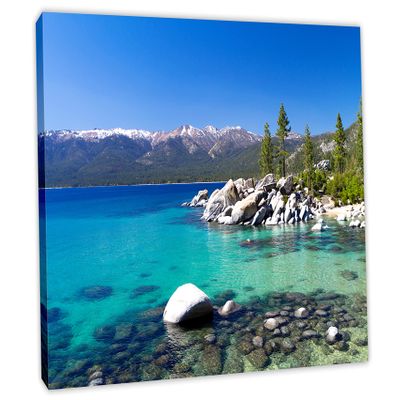 24 x 16 - Lake Tahoe Wall Art Canvas Print, home wall decor, Landscape interior design