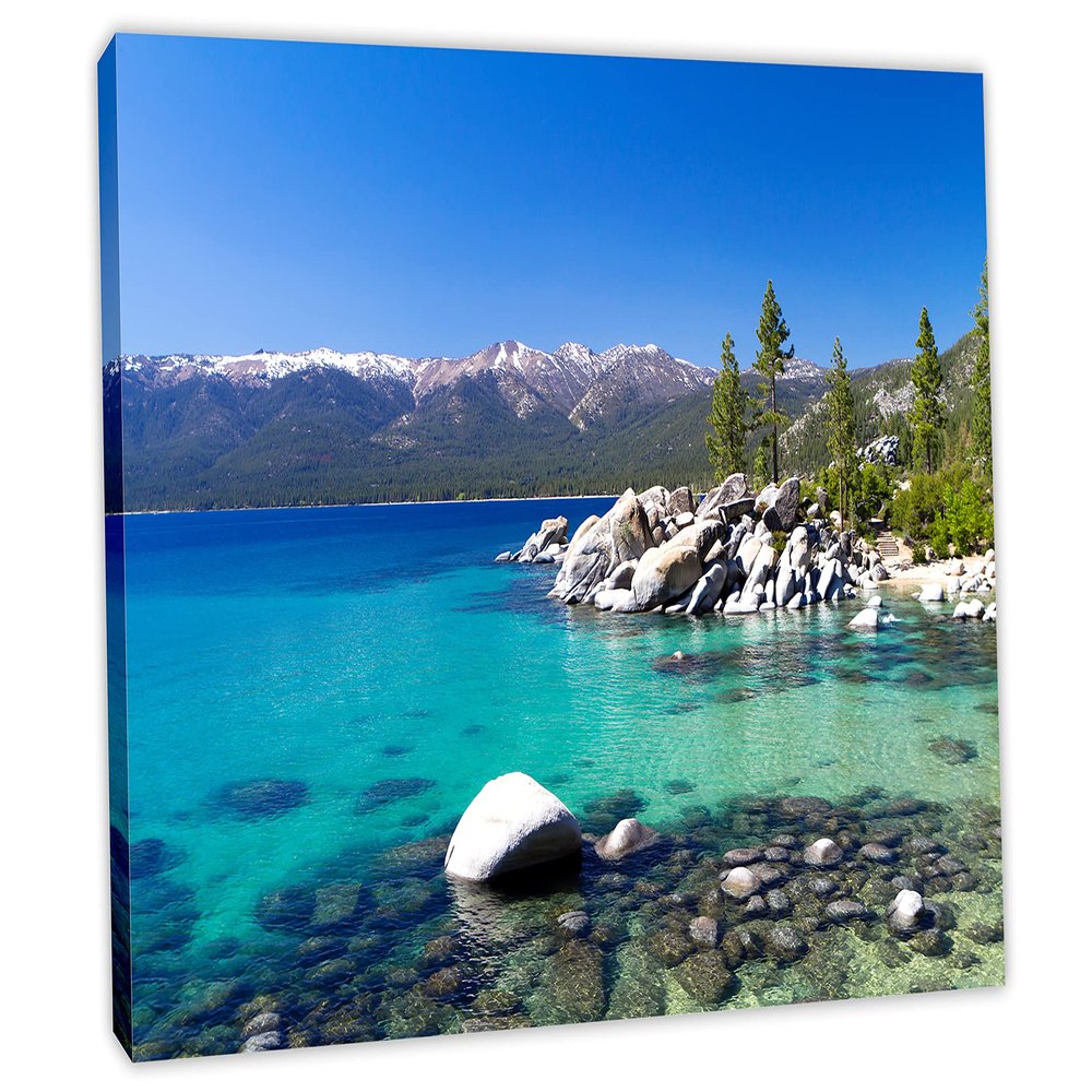 24 x 16 - Lake Tahoe Wall Art Canvas Print, home wall decor, Landscape interior design