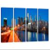48 x 24 TOTAL - Philadelphia Center City Skyline Canvas Print - 4 Panel Split, Wall Art view 1