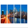 48 x 24 TOTAL - Philadelphia Center City Skyline Canvas Print - 4 Panel Split, Wall Art view 2