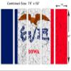 75 x 50 TOTAL - Iowa Flag Canvas Print Wall Art crack effect 5 Panel Split. State Flag Home decor view 3
