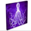 18 x 12 - Lord Bodner Octopus Canvas Print Wall Art, Purple, Kraken Room wall decor view 1