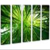 60 x 40 TOTAL - Green Bamboo Trees Wall Art Canvas Print 5 Panel Split, home decor, house wall decor view 1