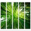 60 x 40 TOTAL - Green Bamboo Trees Wall Art Canvas Print 5 Panel Split, home decor, house wall decor view 2