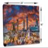 24 x 16 - Atlanta, Georgia Wall Art Canvas Print orange blue skies Atlanta City GA view 3