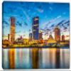 24 x 16 - Milwaukee, WI Skyline Canvas Print Wall Art blue skies Minwaukee, Wisconsin view 2