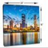 24 x 16 - Milwaukee, WI Skyline Canvas Print Wall Art blue skies Minwaukee, Wisconsin view 3