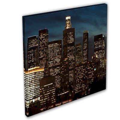 24 x 16 - Los Angeles Skyline during Dusk Canvas Print. Downtown LA. Wall Art