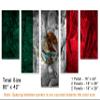80 x 42 TOTAL - Mexico Flag Wall Art Canvas Print stone effect 5 Panel Waterfall Split. Country Flag art home decor view 3