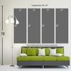 100 x 50 TOTAL - Mountains Wall Art Illustration Canvas Print orange gold 4 Panel Split Oriental Decor view 4