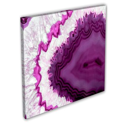 24 x 16 - Purple Geode Canvas Print Wall Art Brazilian geode, agate stone slice art