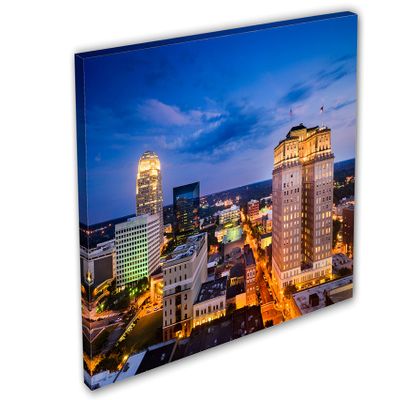 54 x 36 - Winston-Salem NC Skyline Canvas Print Wall Art, Home decor, interior design