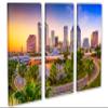 60 x 40 TOTAL - Tampa FL Skyline Canvas Print Wall Art 3 Panel Split, Triptych - Home wall decor interior design view 1