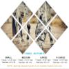 43 x 29 TOTAL - Horse feeding Canvas Print Wall Art sepia tone 7 Panel Butterfly Split young appaloosa horse art view 2