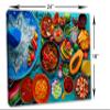 24 x 16 - Mexican Food & blue hat Wall Art Canvas Print. Colorful foods kietchen decor view 3