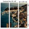 90 x 60 TOTAL - Monte Carlo, Monaco Canvas Print Wall Art at night 3 Panel Split Moaco on the Cote d'Azur view 3