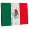 30 x 15 - Mexico Flag Canvas Print Wall Art cracked effect. Country Flag home decor view 1