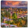48 x 32 - Santa Fe, NM Canvas print Wall Art with orange skies Santa Fe, New Mexico view 2