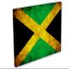 24 x 16 - Jamaica Flag Grunge Wall Art Canvas Print rustic. Country Flag home decor view 1