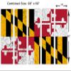 90 x 60 TOTAL - Maryland Flag Canvas Print Wall Art crack effect 5 Panel Split. State Flag Home decor view 3